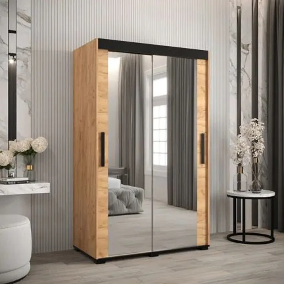 BOXED LOWANA 2 DOOR MANUFACTURED WOOD WARDROBE (3 BOXES)