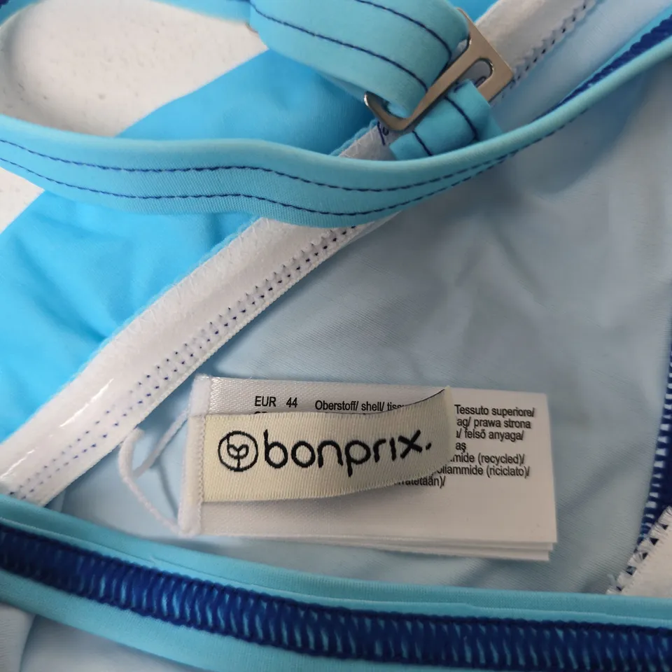 BONPRIX WOMEN'S ONE-PIECE SWIMSUIT – LIGHT BLUE GRADIENT, UK 18 (EUR 44)