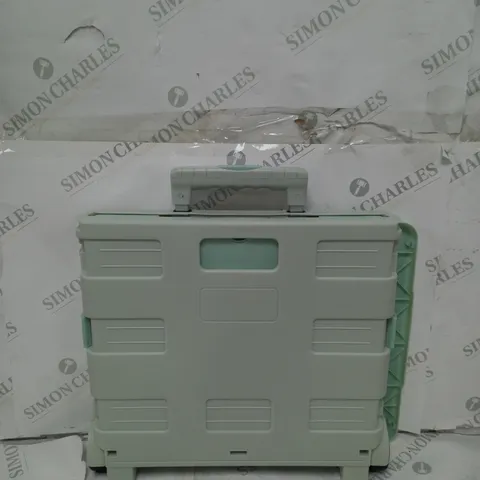 ORGANISED OPTIONS FOLDABLE PLASTIC SHOPPING CART WITH LID