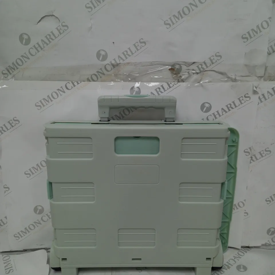 ORGANISED OPTIONS FOLDABLE PLASTIC SHOPPING CART WITH LID