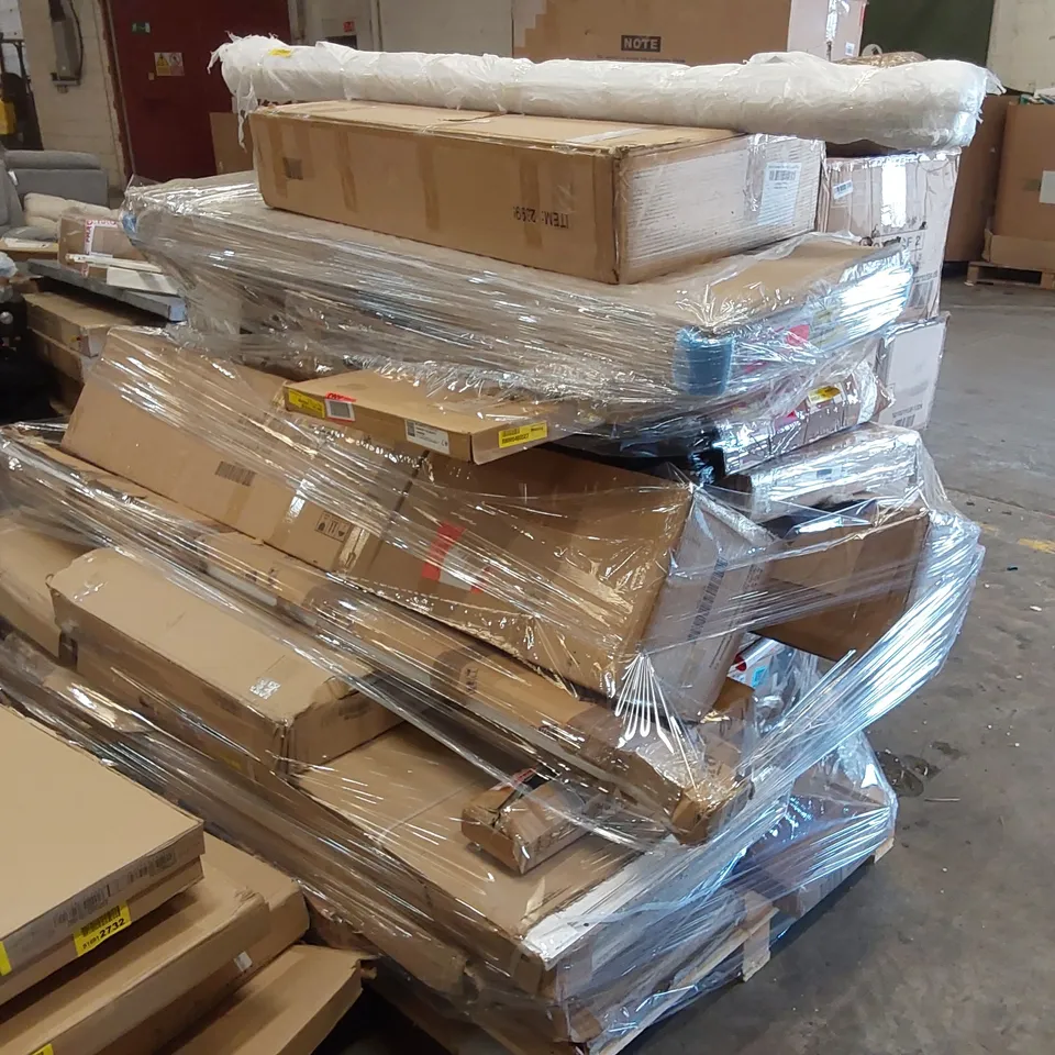 PALLET TO CONTAIN A LARGE ASSORTMENT OF FURNITURE PARTS 