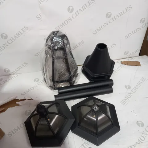 LUXFORM SET OF KENSINGTON SOLAR POWERED LAMP POSTS