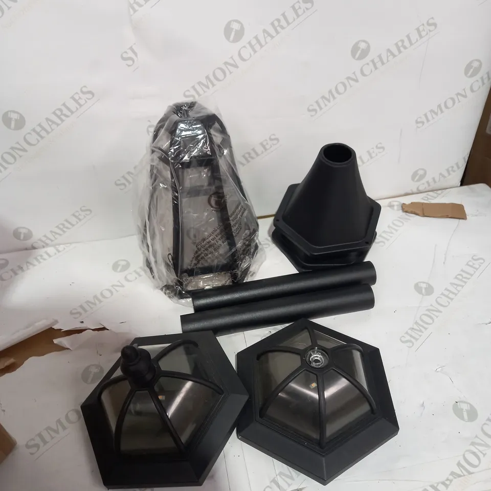 LUXFORM SET OF KENSINGTON SOLAR POWERED LAMP POSTS