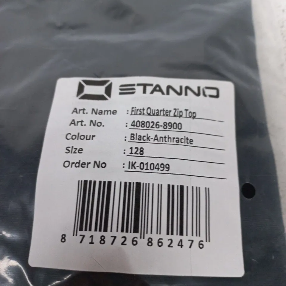 STANNO FIRST QUARTER ZIP TOP – BLACK-ANTHRACITE, SIZE 128
