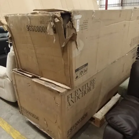  2 x PALLETISED AND BOXED DESIGNER SOFAS // MISSING CUSHIONS 