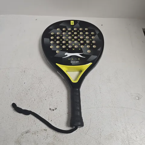 SLAZENGER SMASH PADEL RACKET – BLACK/YELLOW, WITH WRIST STRAP