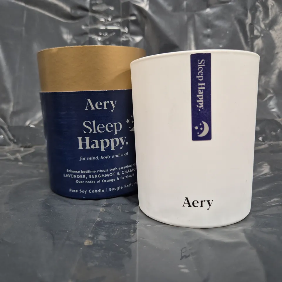 AERY SLEEP HAPPY LAVENDER, BERGAMOT & CHAMOMILE SCENTED CANDLE