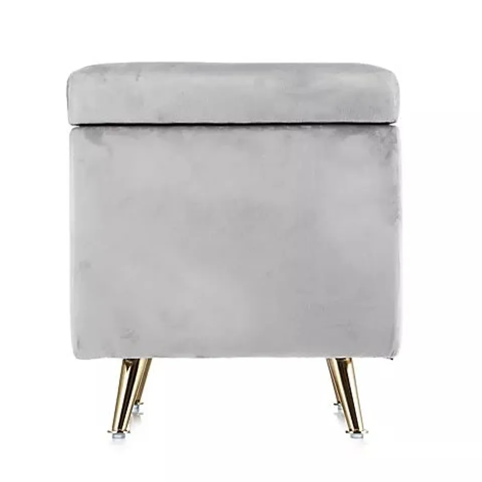 OUTLET ALISON CORK SQUARE VELVET FOOT STOOL- DOVE GREY