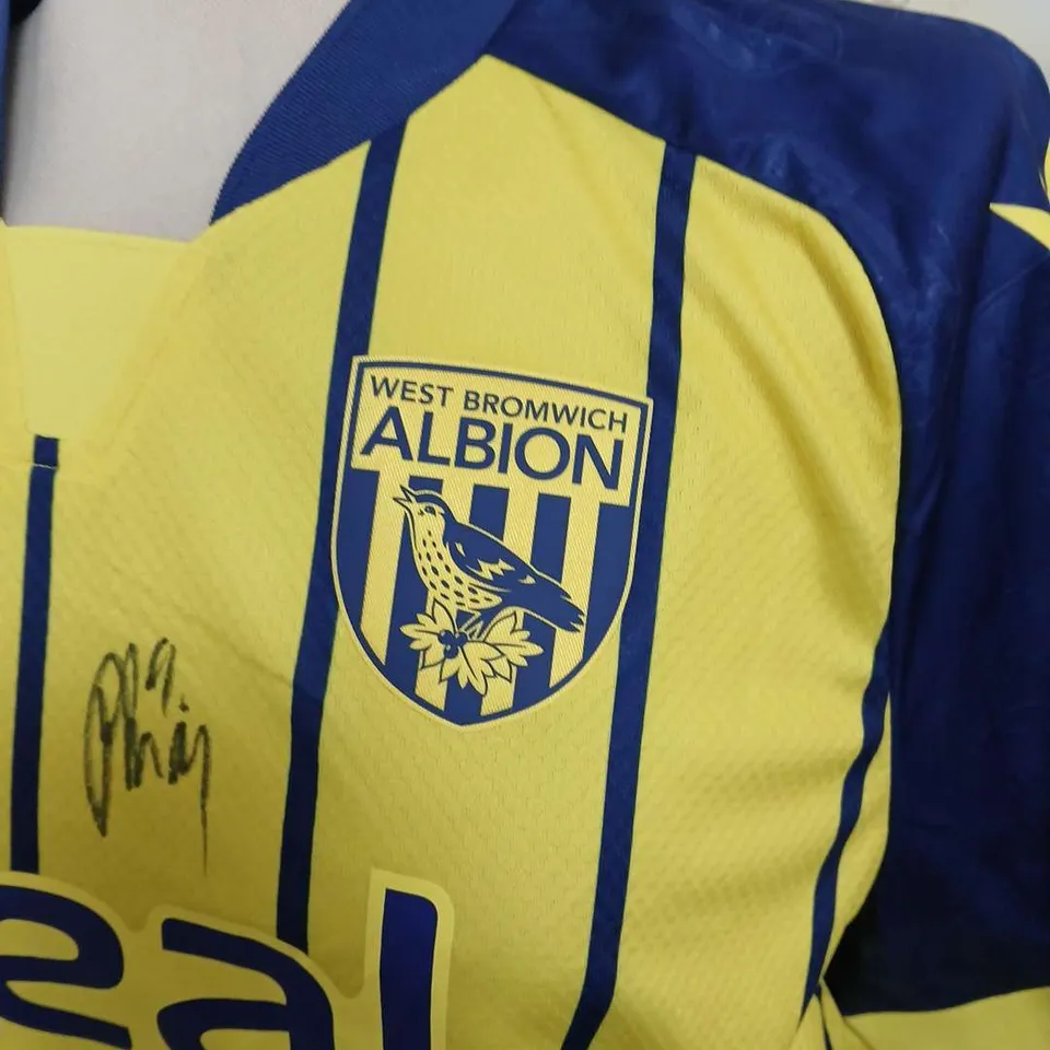 SIGNED MACRON WEST BROM AWAY (YELLOW) 24/25 JERSEY - LARGE