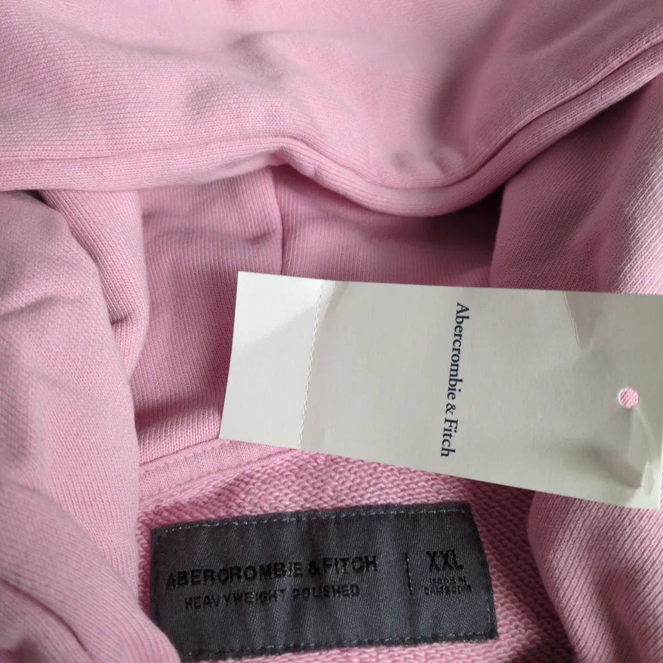 ABERCROMBIE & FITCH HEAVYWEIGHT HOODIE – PINK, UK XXL (US XXL)