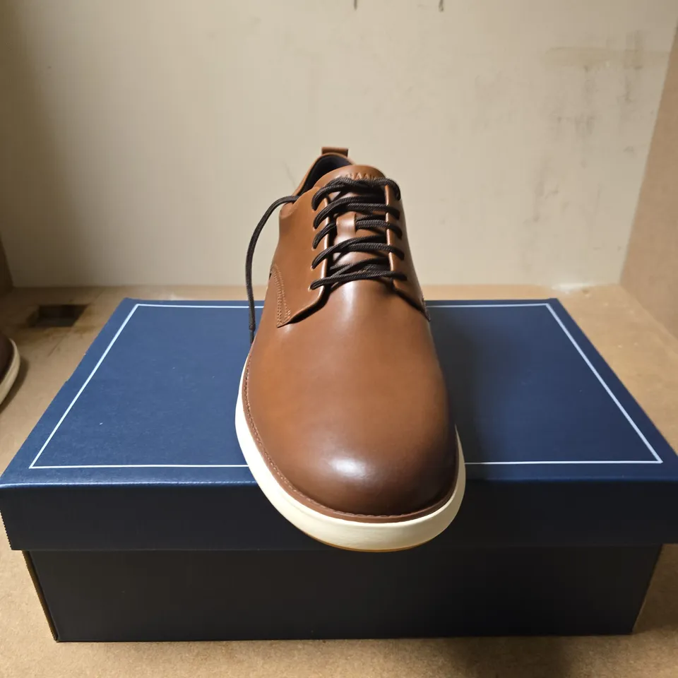 COLE HAAN BROWN LEATHER OXFORD SHOES – UK 12