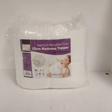 BAGGED SUPERSOFT MICROFIBRE COVER 10CM MATTRESS TOPPER
