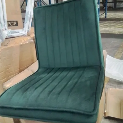 BOXED SET OF 2 HAVVA VELVET DINING CHAIRS - GREEN