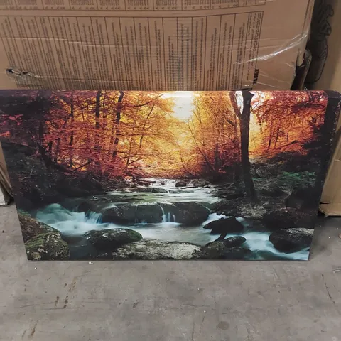 BAGGED FOREST MAGIC WATERFALL PHOTOGRAPHIC PRINT ON CANVAS