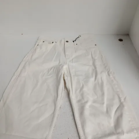 ZARA WOMEN’S THE ZW TAPERED JEANS – WHITE, UK 10 (EU 38) 