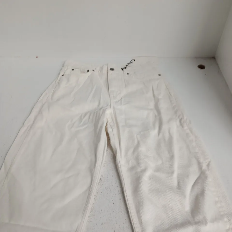 ZARA WOMEN’S THE ZW TAPERED JEANS – WHITE, UK 10 (EU 38) 