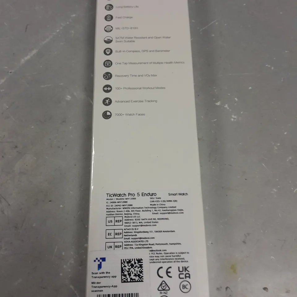 SEALED MOBVOI TICWATCH PRO 5 ENDURO SMART WATCH