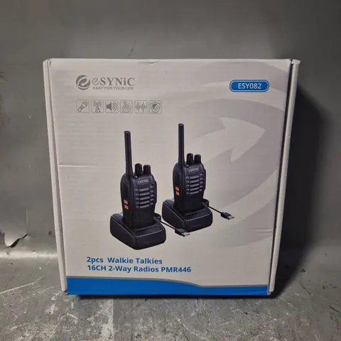 BOXED ESYNIC ESY082 WALKIE TALKIE SET