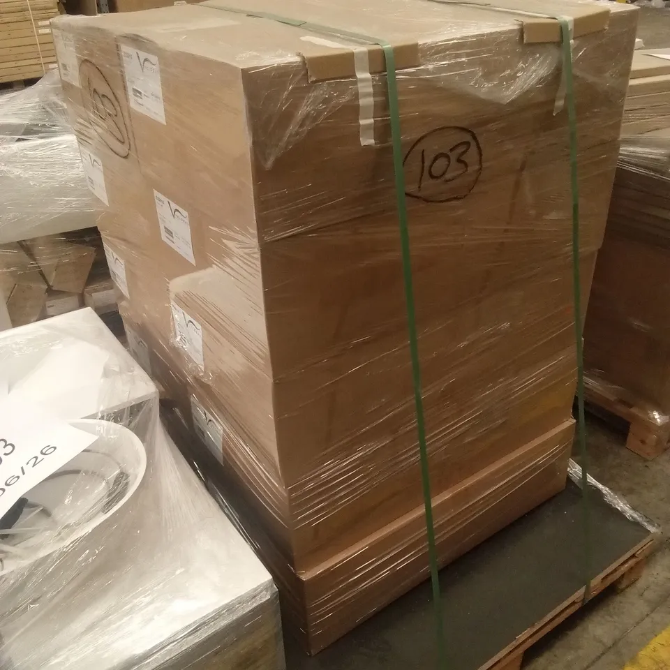 PALLET OF APPROXIMATELY 10 x VELDEAU VANITY CARCASSES FS 1 DR SLIM