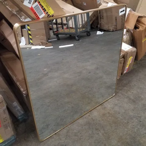 BOXED METAL FRAMED WALL MOUNTED ACCENT MIRROR (1 BOX)