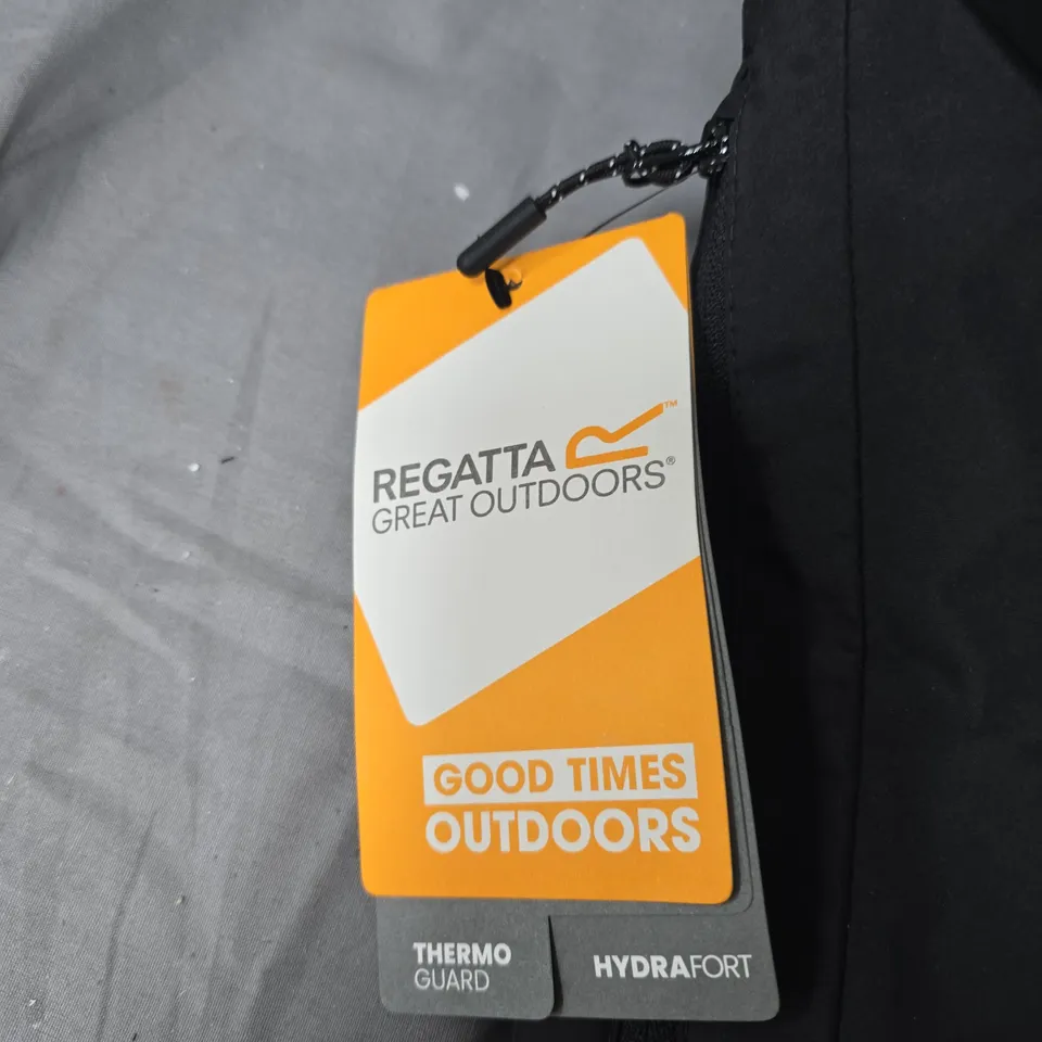 REGATTA GREAT OUTDOORS MEN'S BLACK THERMO GUARD HYDRAFORT JACKET (UK L)