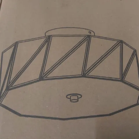 BOXED BRAND NEW UNIQUE/STATEMENT GEOMETRIC FLUSH MOUNT LIGHT - BLACK