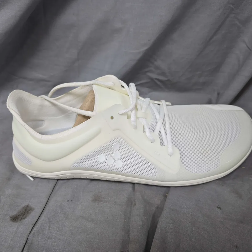 UNBOXED PAIRS OF VIVOBAREFOOT WHITE MESH RUNNING SNEAKERS – EU 48
