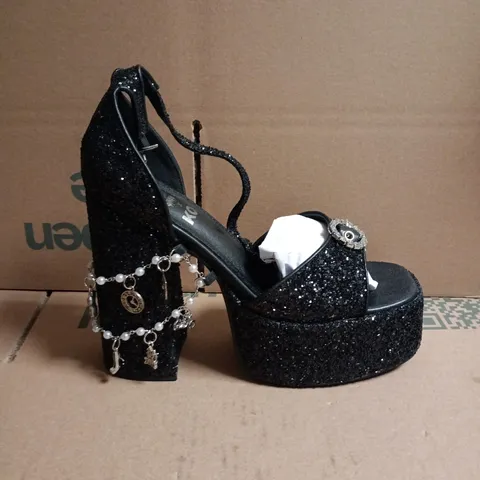 BOXED KOI X ROCKY HORROR SHOW FRASNK N FURTER CHERM HEELS BLACK SIZE 7
