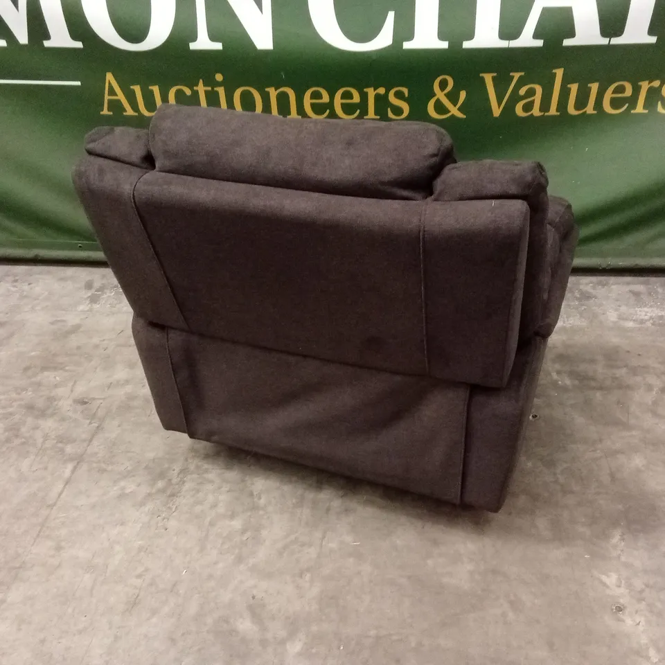 ALBION CHENILLE HIGH BACK MANUAL RECLINER ARMCHAIR - CHARCOAL RRP £479