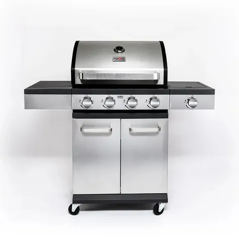 BRAND NEW BOXED FOGO AND CHAMA SCORPION 4.1, 4-BURNER GAS BBQ WITH SIDE BURNER - FC-SCORP4.1