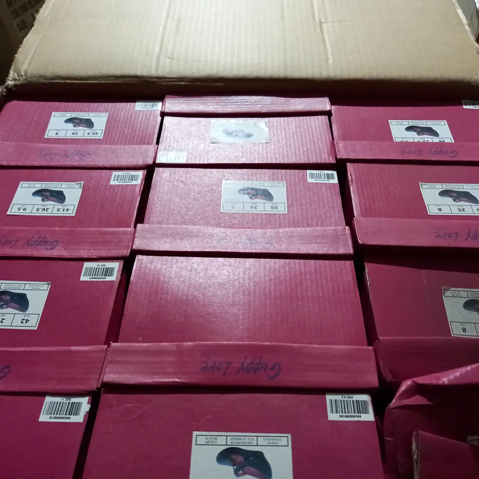 APPROXIMATELY 12 BOXED PAIRS OF GUPPY LOVE BY BLOWFISH WEDGE SHOES IN VARIOUS SIZES TO INCLUDE SIZE 39.5EU