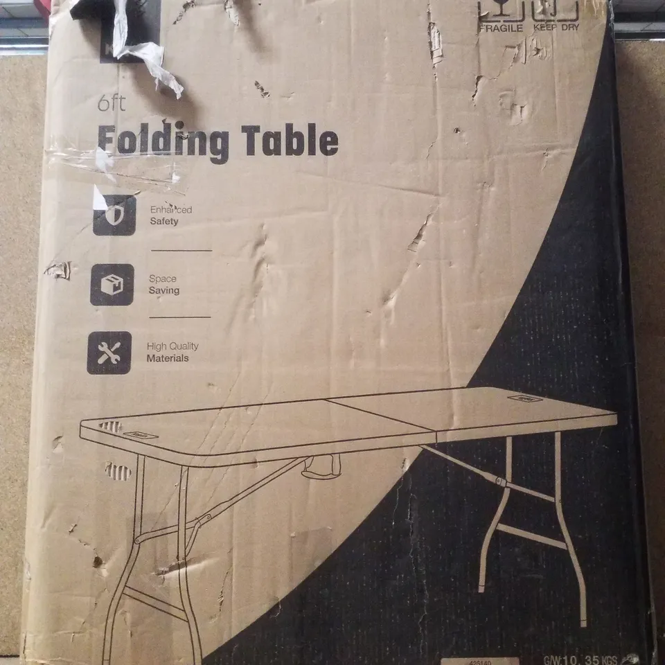 BOXED KEPLIN 6FT FOLDING TABLE