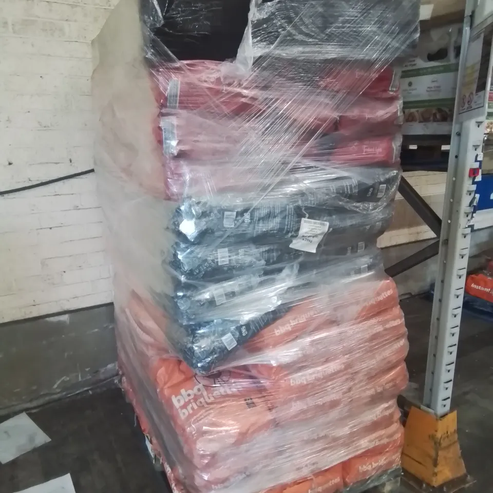 PALLET OF APPROXIMATELY 100 BAGS OF ASSORTED CHARCOAL 