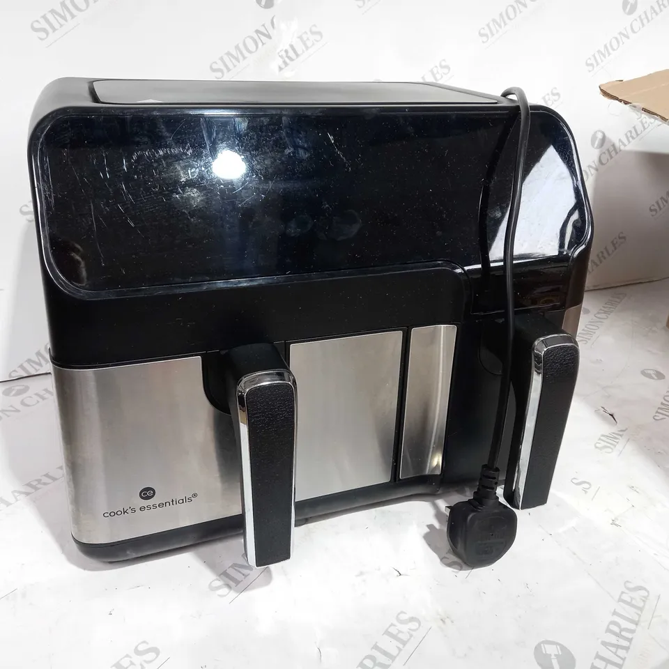 COOK'S ESSENTIALS 7.7L DUAL AIR FRYER, BLACK