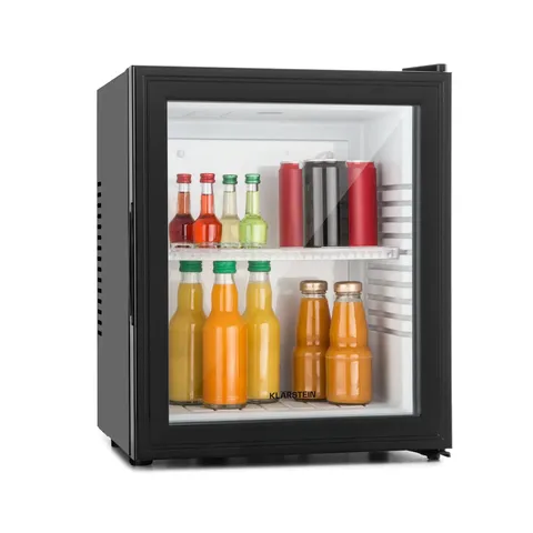 BOXED KLARSTEIN BROOKLYN 48CM 23L DRINKS FRIDGE WITH GLASS DOOR​ BLACK