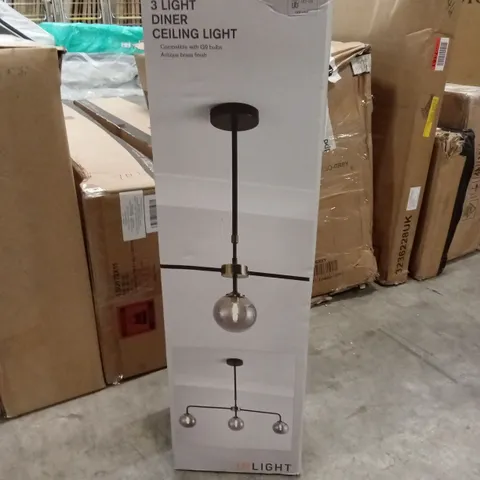 BOXED AGILE 3 LIGHT DINER CEILING LIGHT (1 BOX)