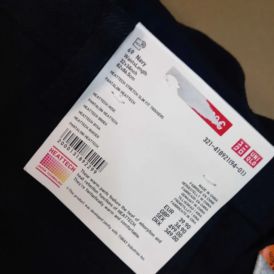 UNIQLO NAVY SUIT TROUSERS - SIZE W32/L34