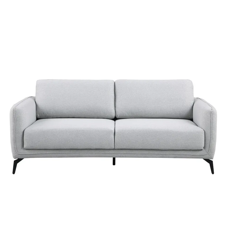 BOXED OSLO 3 SEATER FABRIC SOFA IN LIGHT GREY (1 BOX)