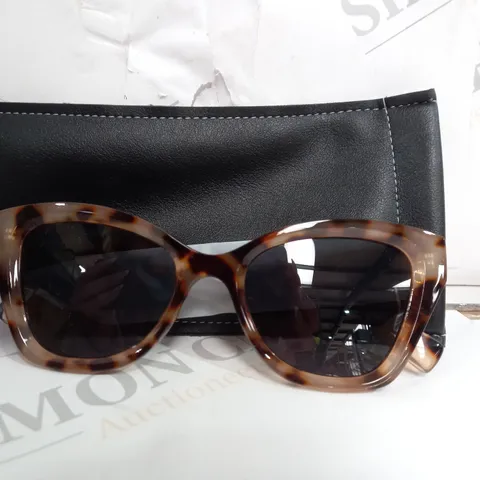 BOXED HUMMINGBIRD TORTOISE SHELL SUNGLASSES AND CLEANING CLOTH
