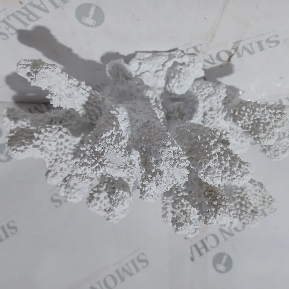 K BY KELLY HOPPEN RESIN FAUX CORAL ORNAMENT - WHITE