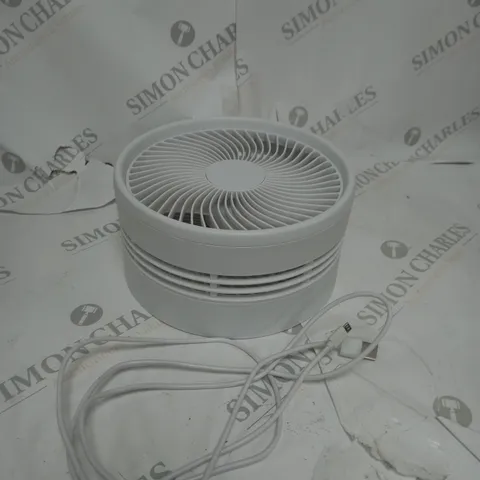 BELL & HOWELL RECHARGEABLE EXTENDABLE DESK & FLOOR FAN, WHITE