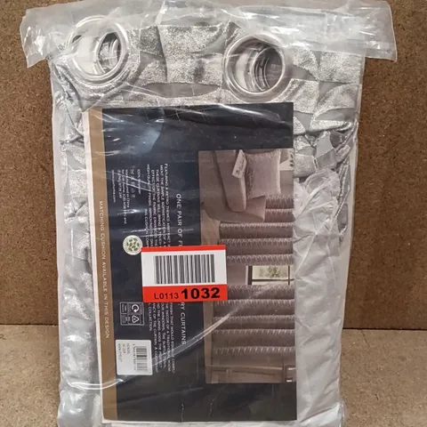BAGGED CURTAINS 46" X 54" - KENDAL SILVER