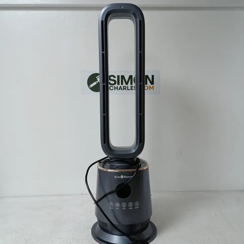BLISS AND BEYOND 2-IN-1 DIGITAL BLADELESS TOWER FAN UNBOXED