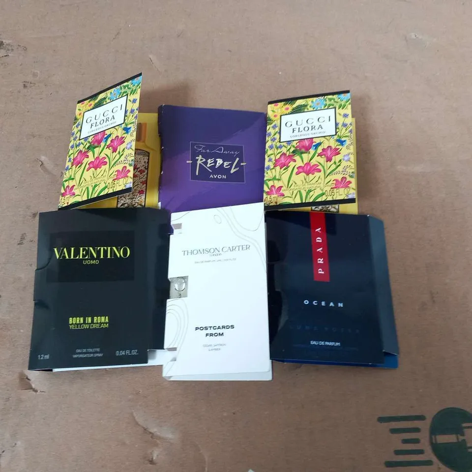 LARGE QUANTITY OF ASSORTED FRAGRANCE TESTERS/SAMPLES TO INCLUDE; GUCCI, PRADA, VALENTINO AND DOLCE AND GABBANA