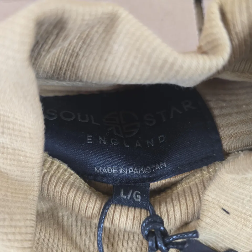 SOULSTAR ENGLAND KNIT SWEATER – NAVY & TAN, UK SIZE L 