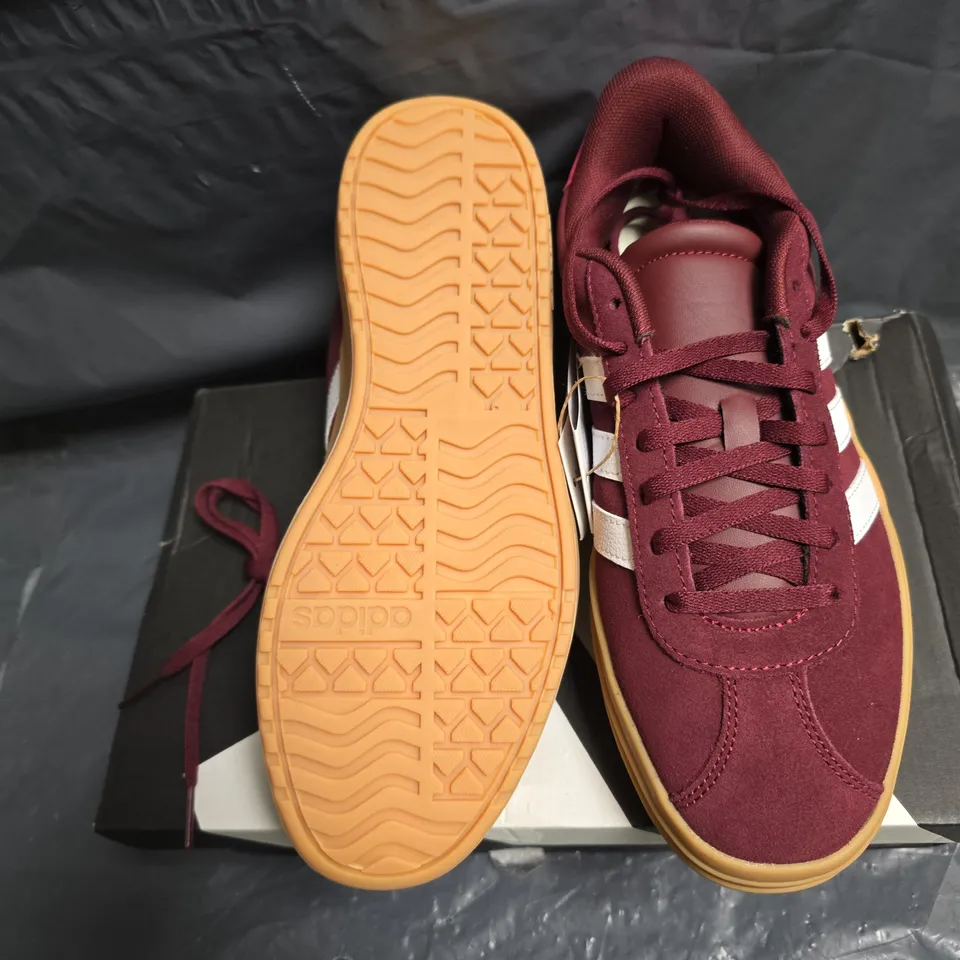 ADIDAS VL COURT BOLD JUNIOR SNEAKERS – BURGUNDY/MAROON UK 5.5