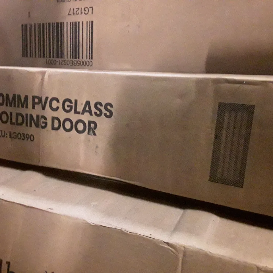 BOXED DARPHE 10MM PVC GLASS FOLDING DOOR - WHITE
