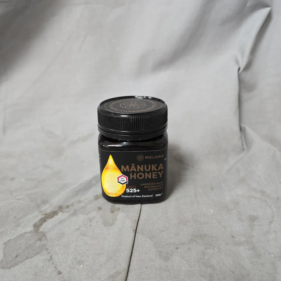 MELORA MANUKA HONEY 525+ – NEW ZEALAND, SEALED JAR 250G