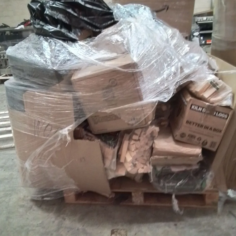 PALLET CONTAINING A LARGE QUANTITY OF LOG FIRE BURNER 