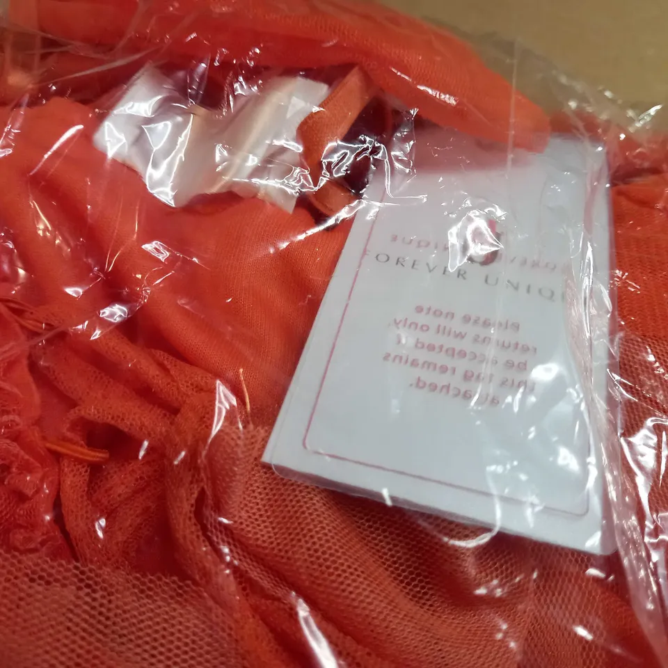 PACKAGED FOREVER UNIQUE ORANGE TULLE TIERED UFFLE SKATER DRESS - SIZE 16